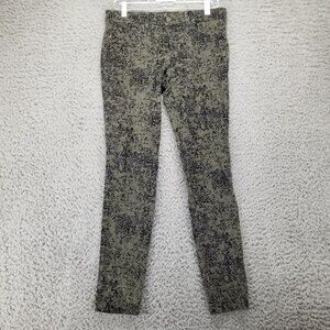 Pilcro Jeans Womens 28 Serif Olive Green Camo Print Corduroy Skinny Stretch
